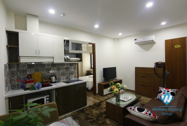 A furnished 2 bedrooms apartment for rent in Dao Tan, Ba Dinh
